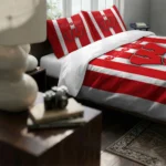 Wisconsin Badgers Stripe Style Bedding Set Best Selling
