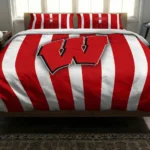 Wisconsin Badgers Stripe Style Bedding Set Best Selling