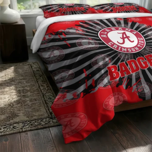 Wisconsin Badgers Sunburst Splatter Bedding Set Fashion Forward