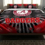 Wisconsin Badgers Sunburst Splatter Bedding Set Best Selling