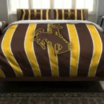 Wyoming Cowboys Stripe Style Bedding Set Best Selling