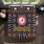 Wyoming Cowboys Sunburst Splatter Bedding Set Best Selling