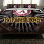 Wyoming Cowboys Sunburst Splatter Bedding Set Best Selling