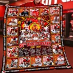 Kansas City Chiefs Blanket - Honeycomb Grid Pattern Red 1 remote 422ce8795190 1.webp